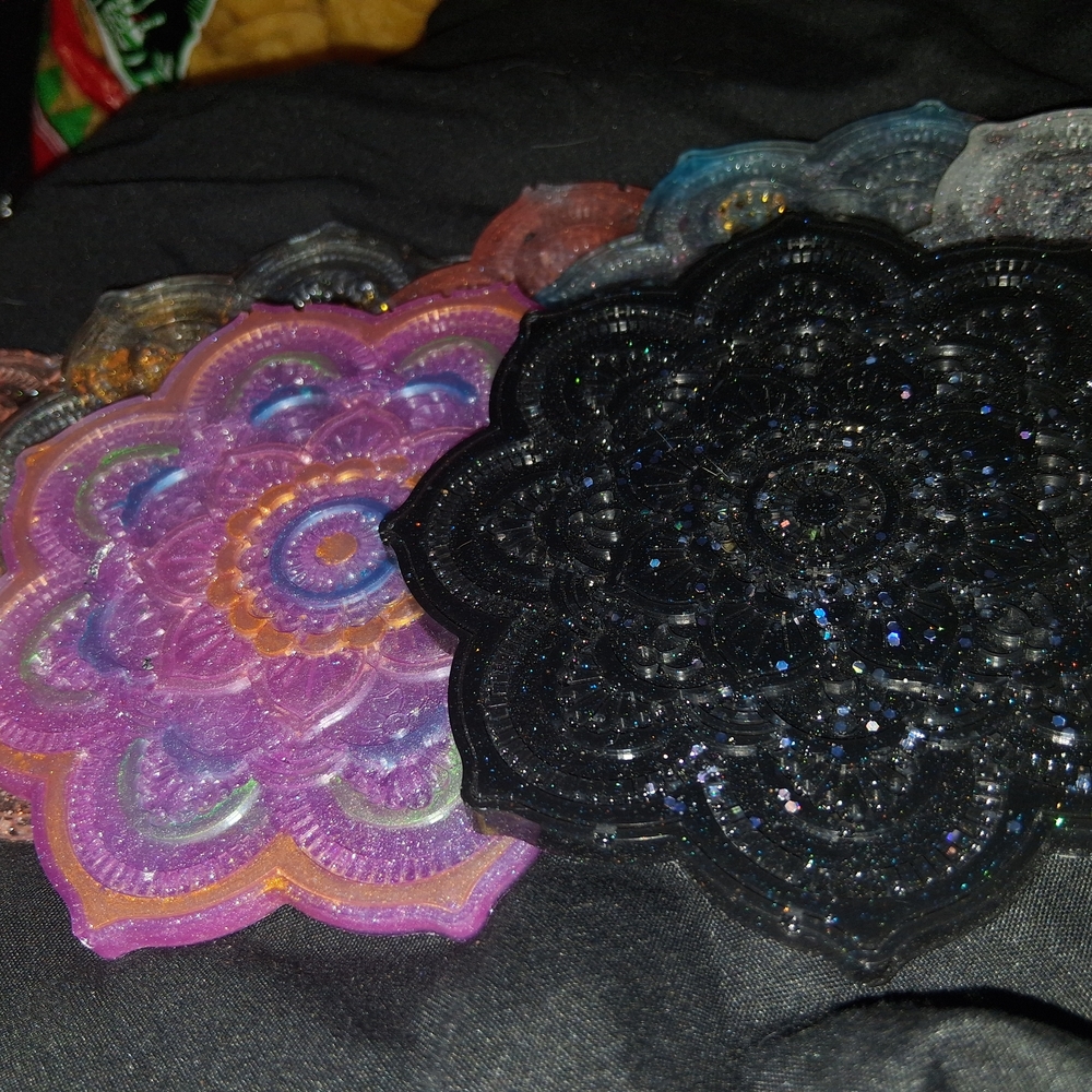 Handmade Colorful Mandala Insense Trays
